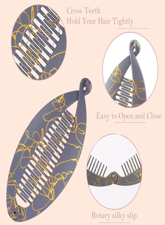 Hapdoo 4PCS Banana Clip Hair Clips for Thick Thin Hair, Strong Hold Ponytail Bun Holder, Hair Barrettes Styling Accessories - Image 5